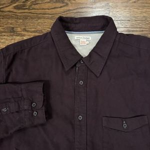 carbon 2 cobalt Mens Button Shirt‎ Size Large 100% Cotton Long Sleeve Plum